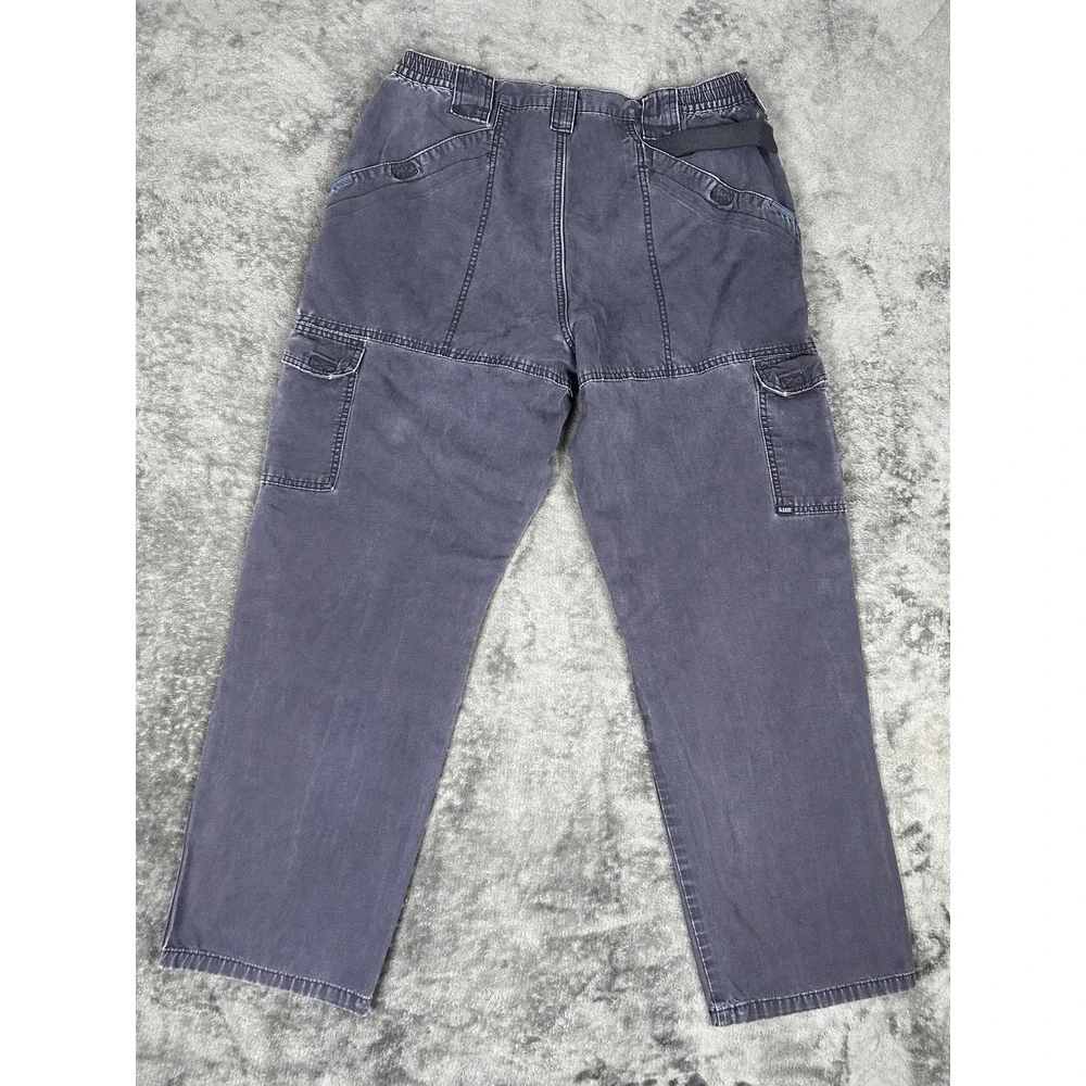 5.11 Tactical Series Cargo Pants Men Size 36x32 Navy Blue Distressed